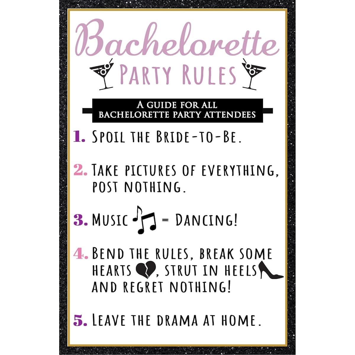 Bachelorette Party Rules - Set of 10 Cute Bachelorette Party Cards, Start the Night Off! Bachelorette Cards, Bachelorette Cards for Bride, Bridal Party Gifts, Maid of Honor Supplies, Proposal Pack