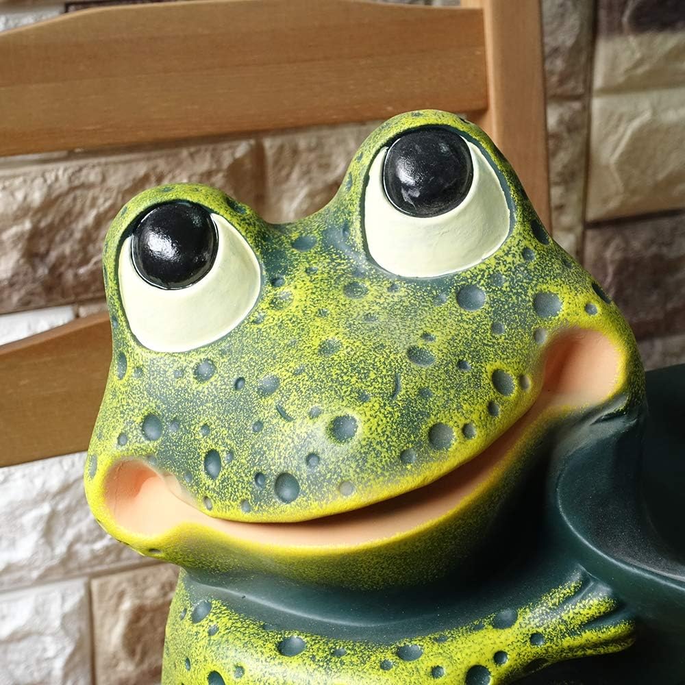Portuguese Ornament Terracotta Unglazed Pottery Frog Figurine Maido Frog 34cm pto-1377g