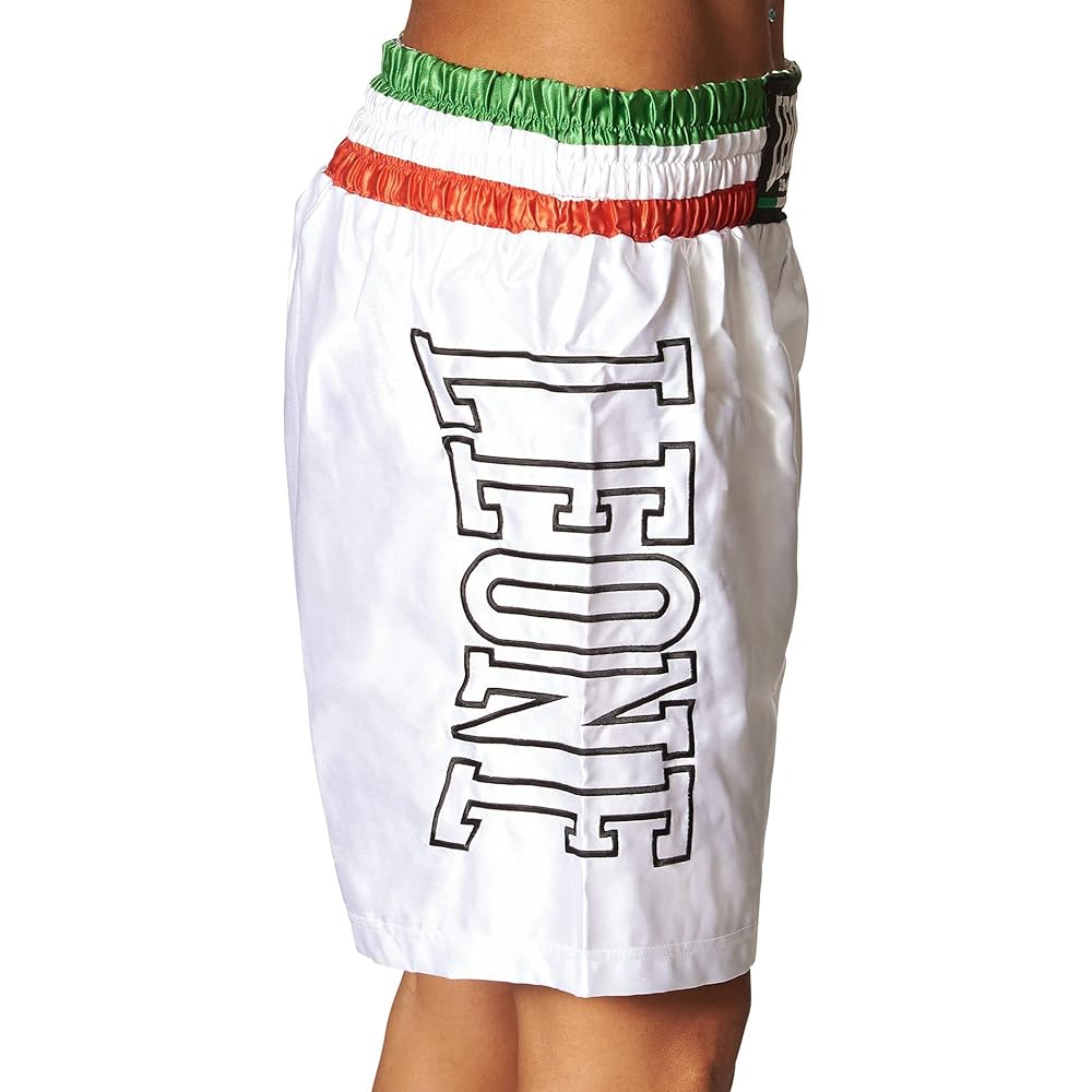 LEONE 1947 Boxing Shorts Unisex [ITALY BOXING SHORTS] Satin Material Lightweight Elastic Waist AB733 [Genuine Product]