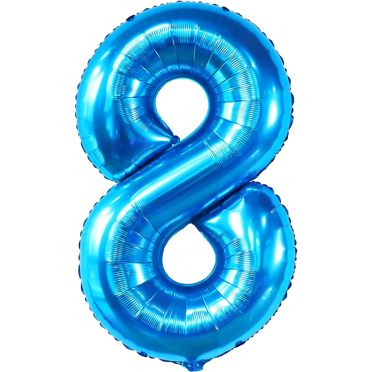 Blue number 8 foil balloon