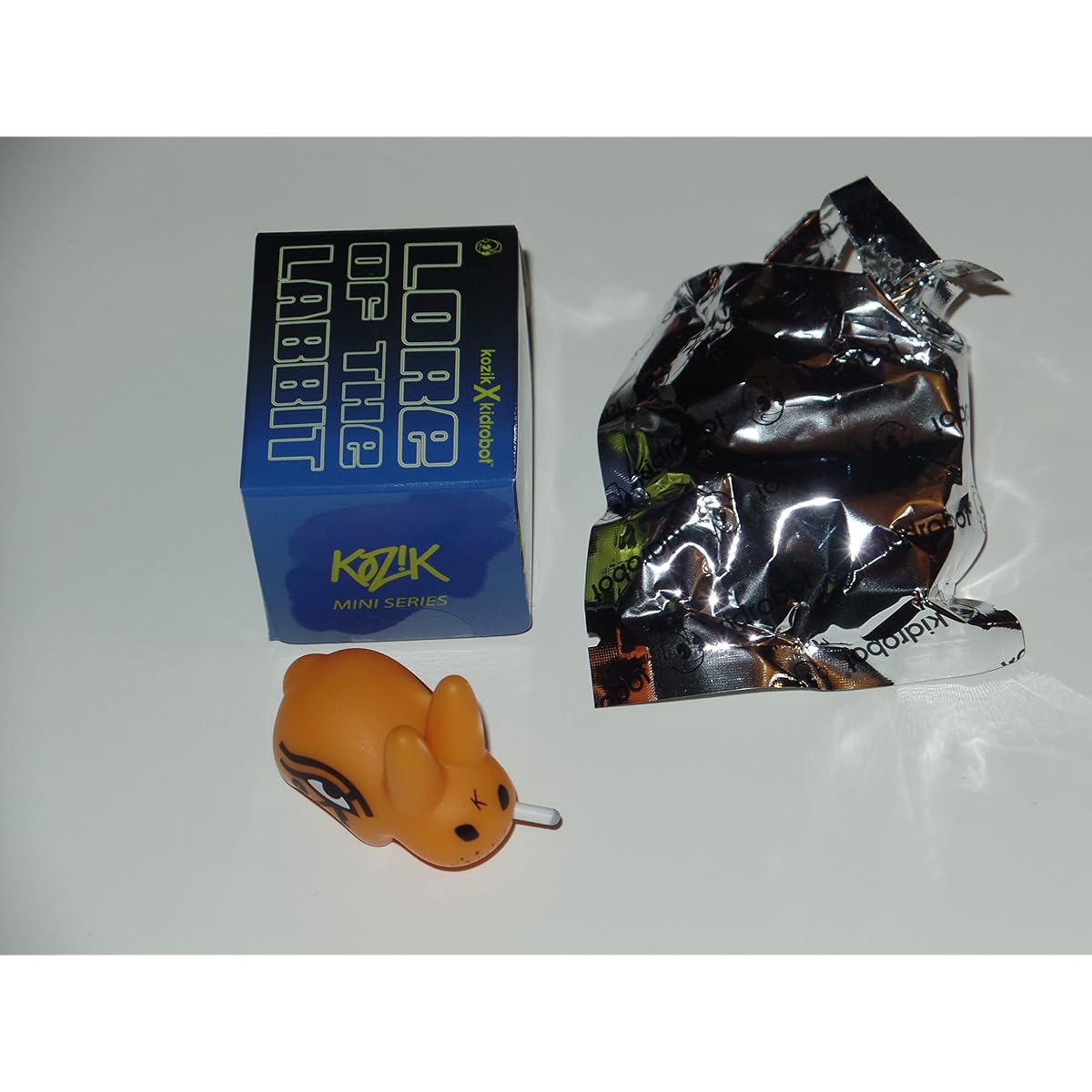 Kidrobot Lore of The Labbits Eye of Horus Orange 1.5" Vinyl Figure Miniseries Frank Kozik