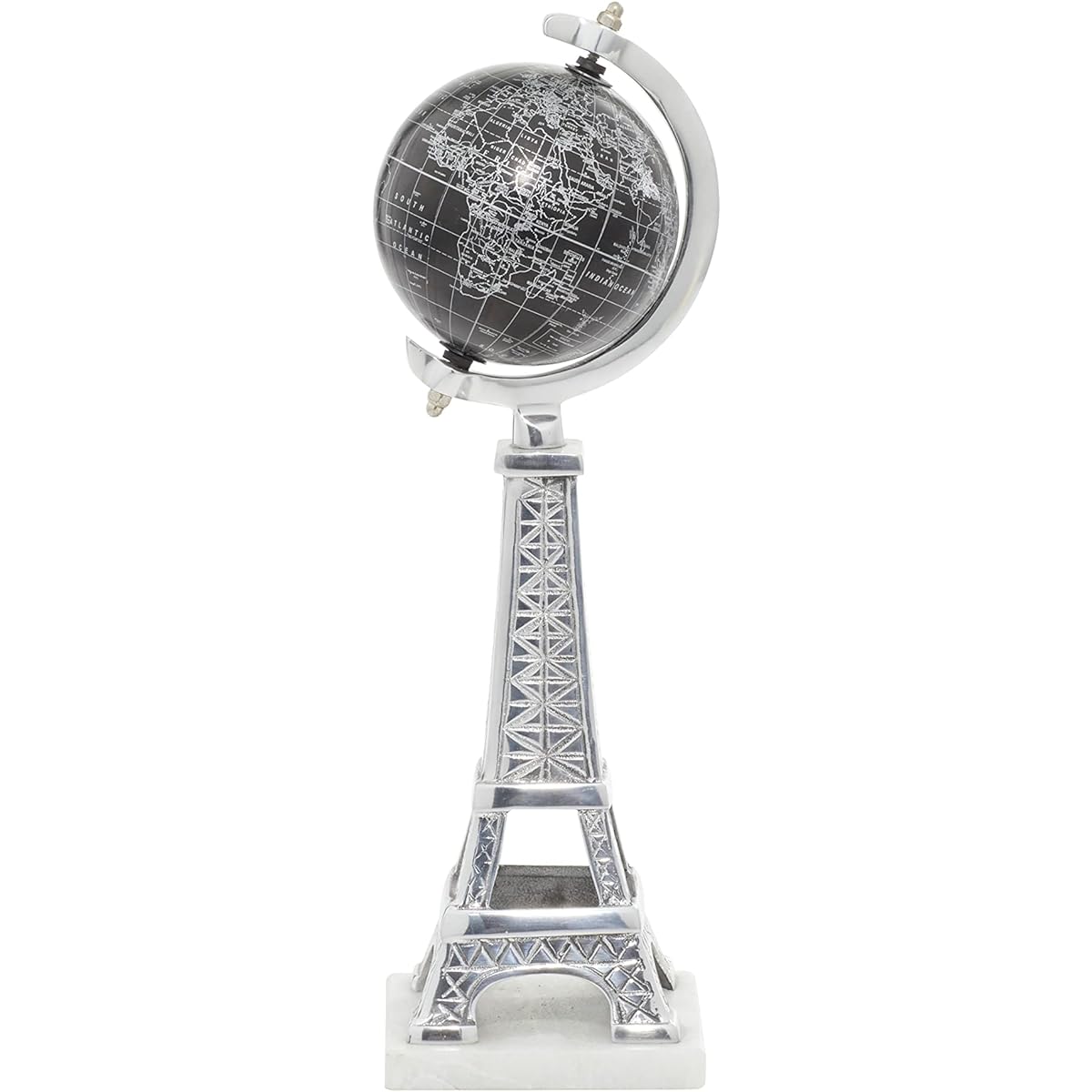 [Deco 79]Deco 79 Aluminum Marble Globe, 4 x 14 28493 [Parallel import goods]