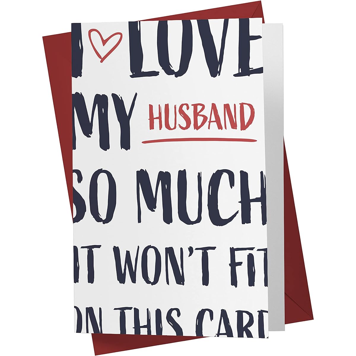 Sweet and Funny Birthday Cards Birthday Cards for Husband Happy Birthday Card for Him Single Large 5.5 x 8.5 Greeting Card Birthday Card for Husband Birthday Card Birthday Card for Husband from Wife Karto - This Much Husband