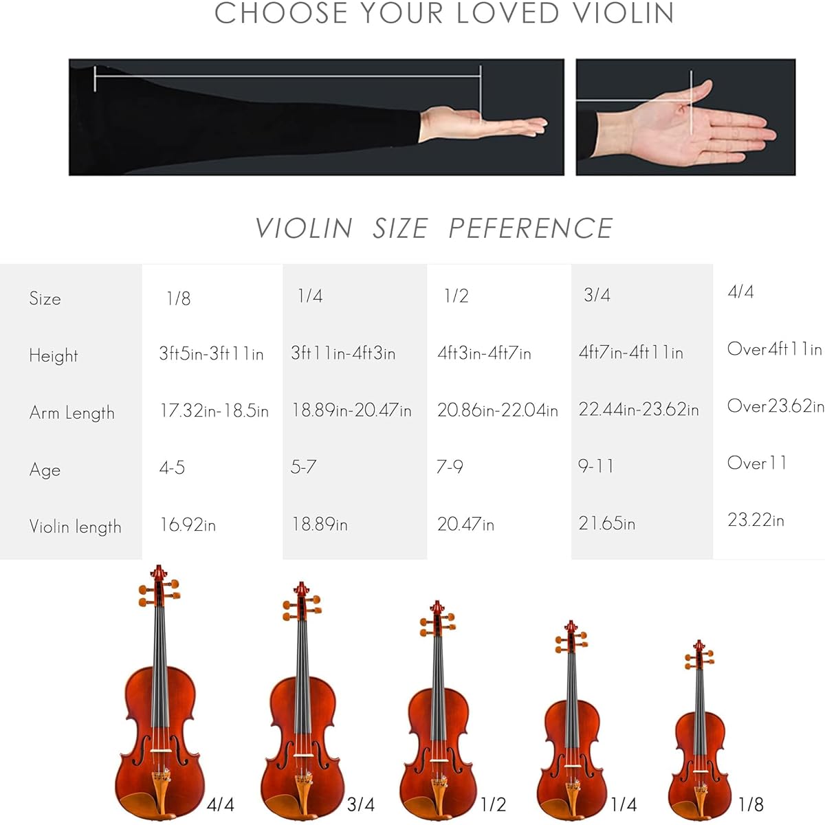 Christina V 02 4/4 Adult Beginner Full Size Violin, Violin Kit with Music Box, Violin Bow and Tuner, Instructions, Rosin, Shoulder Rest, Extra Strings and Cleaning Cloth (Exciting, 1/8)