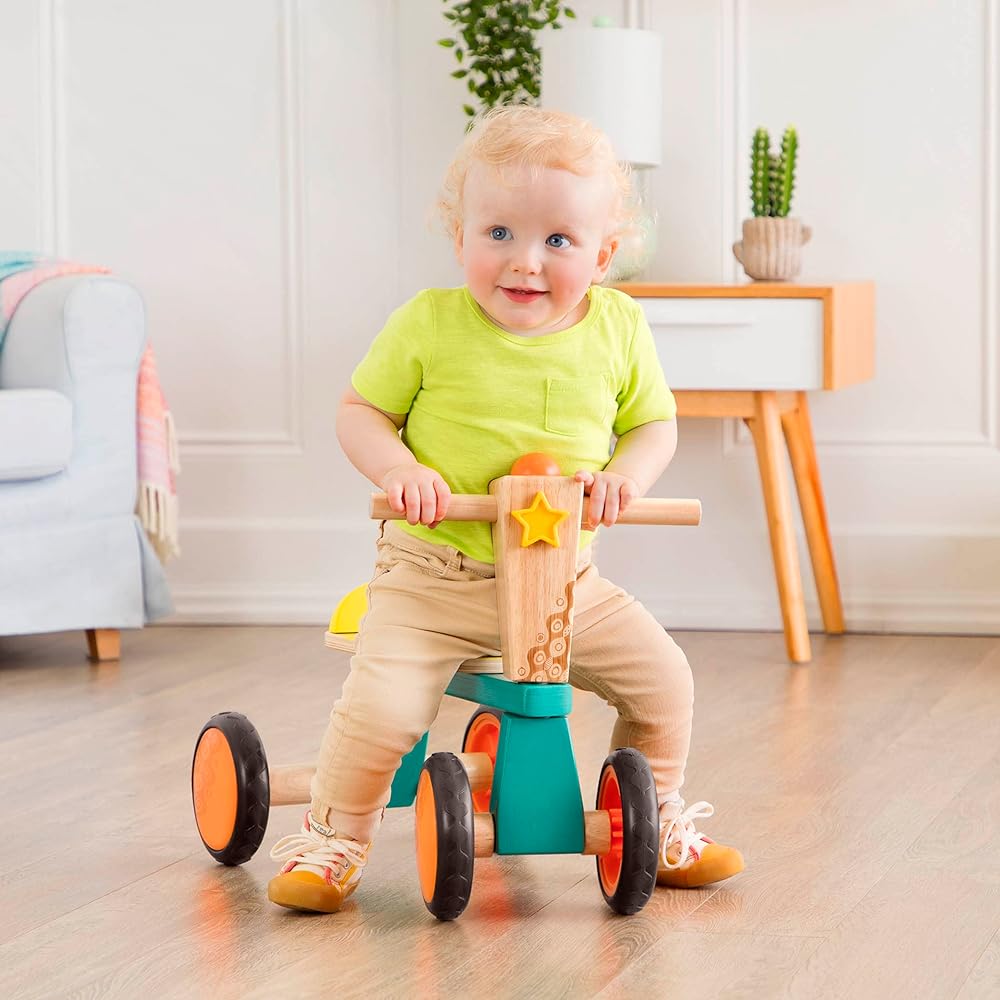 B. toys wooden baby bike riding toy