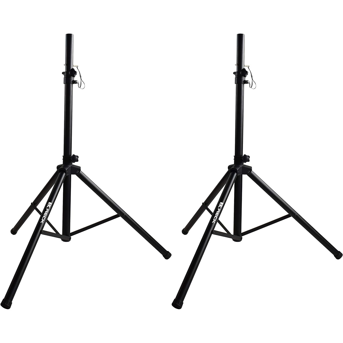 RK RECK Professional PA DJ 2 Tripod Speaker Stands with 35mm Compatible Inserts Adjustable Height for Stage/Studio Monitor/Home Audio