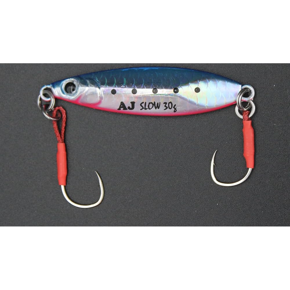 KAJIKI Metal Jig Amanda Jig SLOW 30g/40g 6 Color Set Multilayer Coating Asymmetrical Shore Jigging Shore Slow Long Throw Blue Fish Hairtail Spanish Mackerel Sea Bass Flounder Maggochi Center Balance Sea Fishing Lure