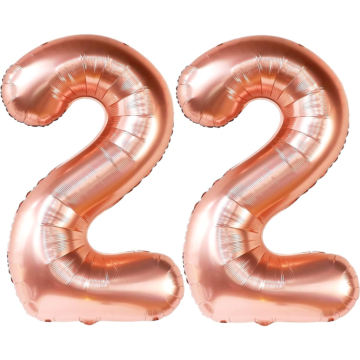 KatchOn 22 Rose Gold Balloons - Giant 40 Inch | 22nd Birthday Balloons 22nd Birthday Decorations for Women | Number 22 Rose Gold Balloons 22 Birthday Decorations | 22 Balloon Numbers