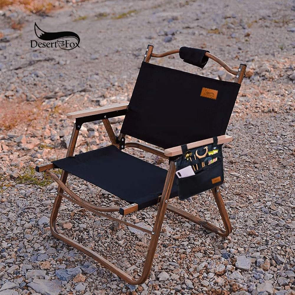 DesertFox Outdoor Chair Camping Chair Lightweight Folding Chair L Size 78x54x51cm Load Capacity 150kg Compact Portable Camping Chair DY