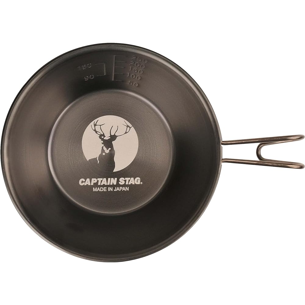Captain Stag (CAPTAIN STAG) Sierra Cup Stainless Steel Sierra Cup 320ml Black oxidation color logo mark [Logo mark (stamped)/Marusica (laser)] Made of stainless steel Made in Japan Made in Tsubame-Sanjo UH-75/UH-76