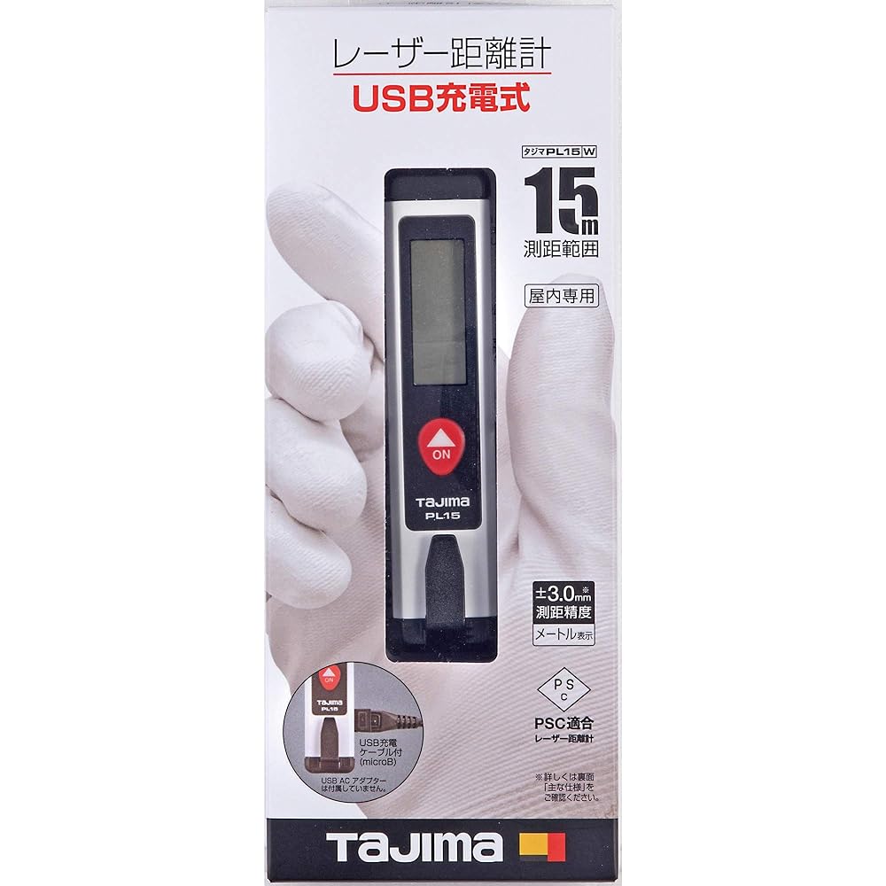Tajima Laser Distance Meter White PL15
