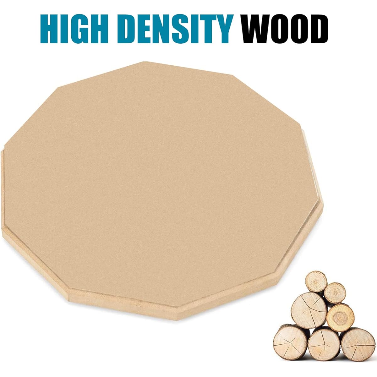 GLEAM Drum Practice Pad 8 inch - Silicone surface, maple base sponge back (one side)
