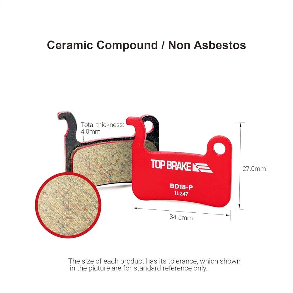 Top Brake BD18 Disc Bike Brake Pad for Shimano alfine S500 S501 Deore M765 SLX M665 Saint M800 XTR M965 M975 M545 M505 M605 TRP Dash Carbon Parabox 2011 Front