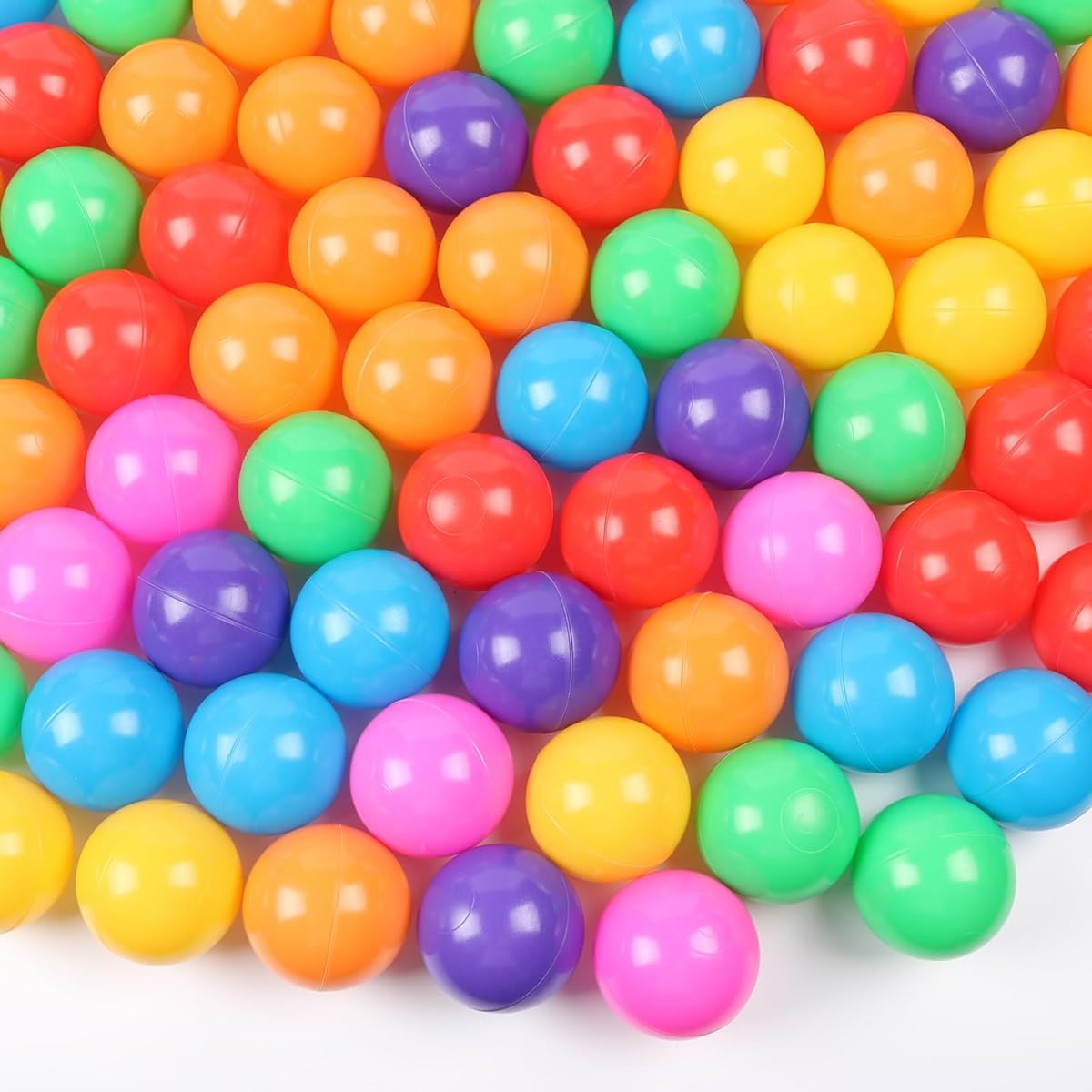 WINTECY Ball Pit Balls, 50 Pack, 2.2"/5.5cm BPA Free Plastic Balls, Crush-Free Ocean Balls, Phthalate Free Toys for Boys Girls Toddlers Indoor Outdoor