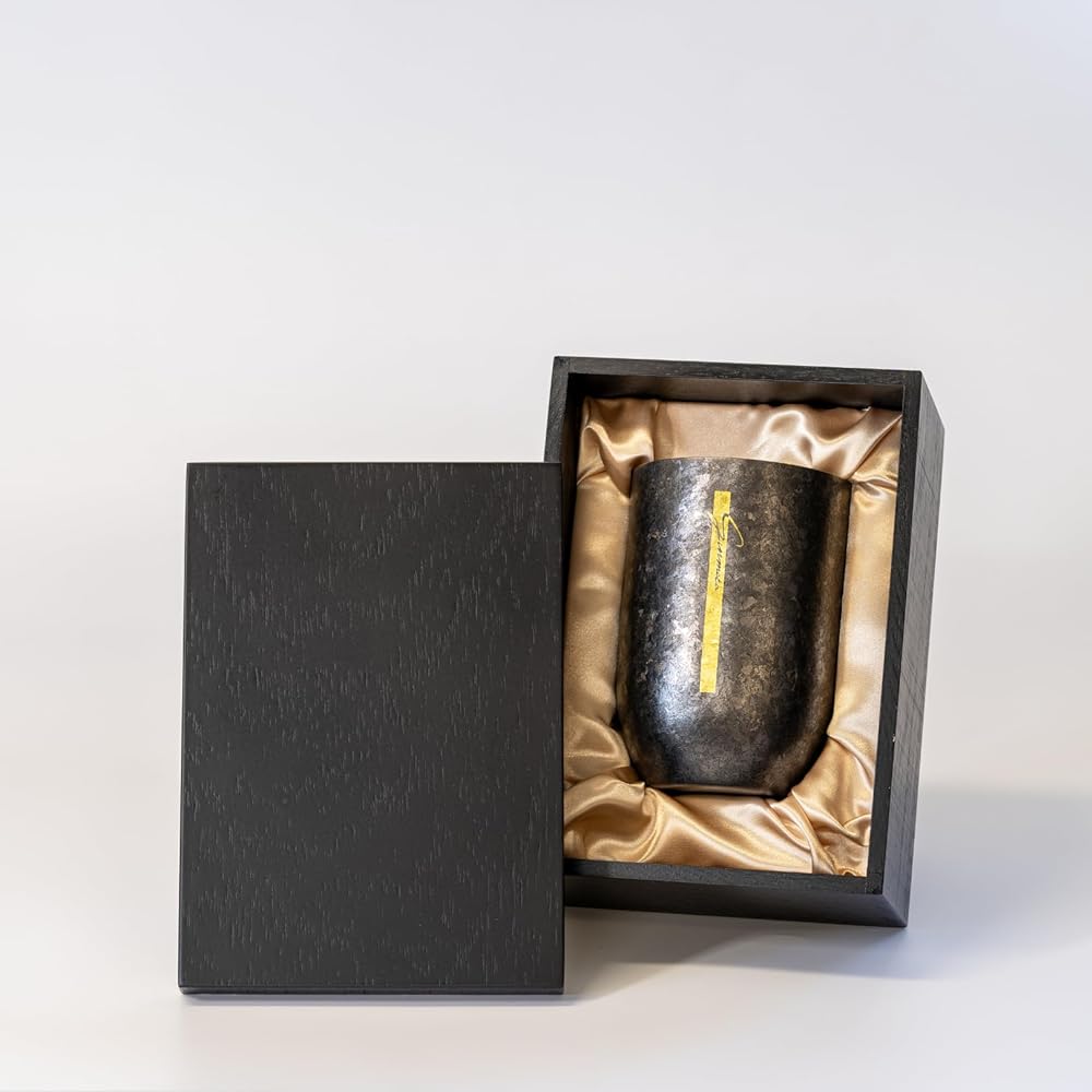 HORIE Titanium Tumbler GUNMETA Black, No Name, Mother's Day, Father's Day, Gift, HORIE, Birthday, Retirement, Family Celebration, Wedding Gift (Booster, No Name)