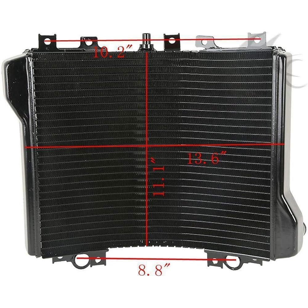 HUILI-JPHOME External Product Black Motorcycle Aluminum Radiator Cooler Compatible with Kawasaki ZZR1100 D Type 1993-2001 ZXT10D