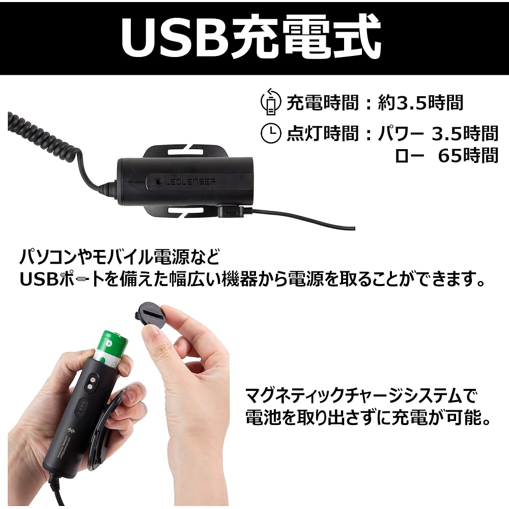 Ledlenser LED Headlight H Signature Series Rechargeable Powerful High Performance Maximum Luminous Flux 1200lm to 4000lm [Genuine Japanese Product]