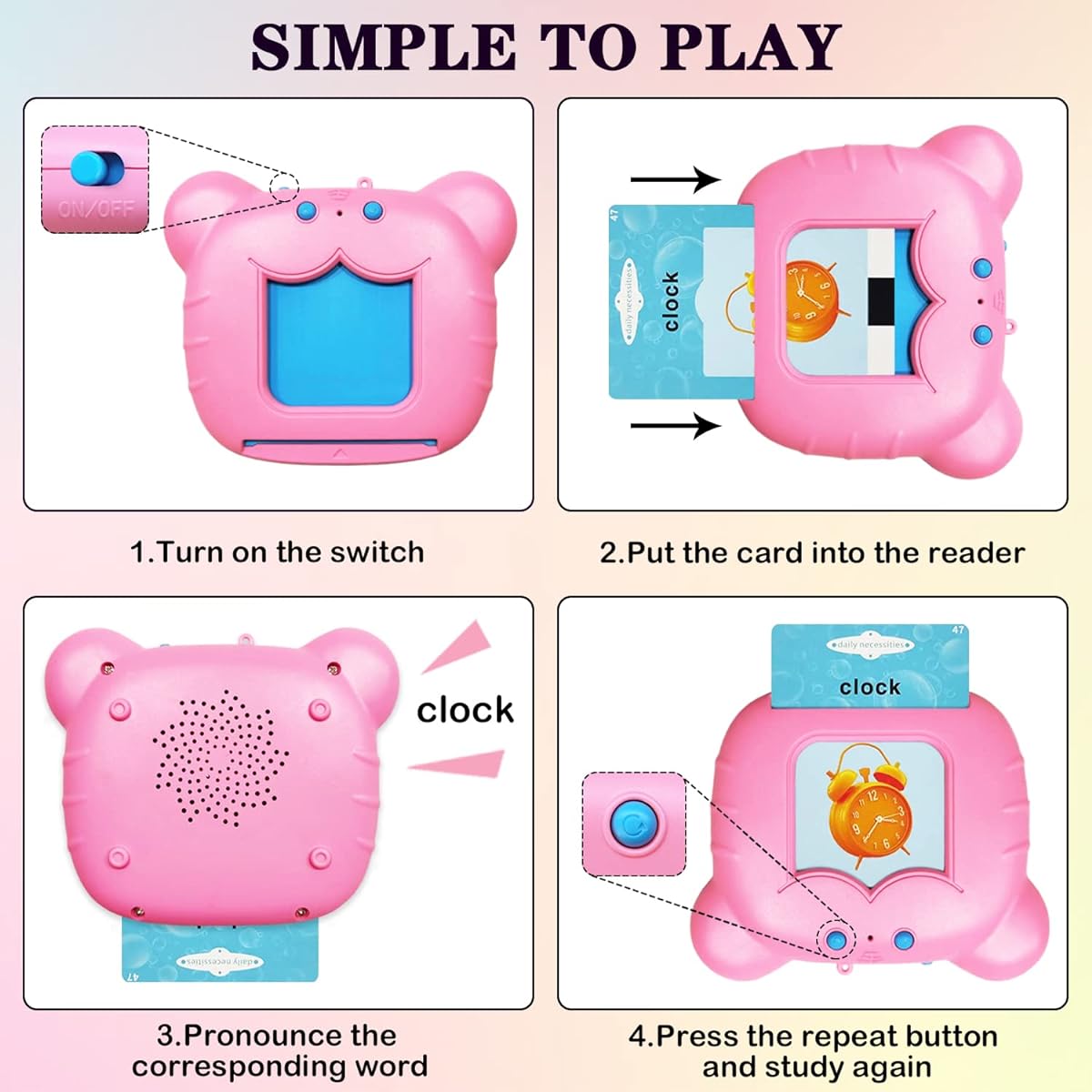 Toddler Learning Toys for 2 3 4 5 6 Boys Girls Birthday Gift 224 Sight Words Talking Flash Cards Autism Learning Toys Games Speech Therapy Interactive Toys with Gift Package