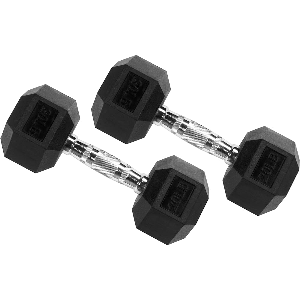 Sporzon Hexagonal Dumbbell Pair Rubber Encored Black [Regular Japanese Import Product] HEX