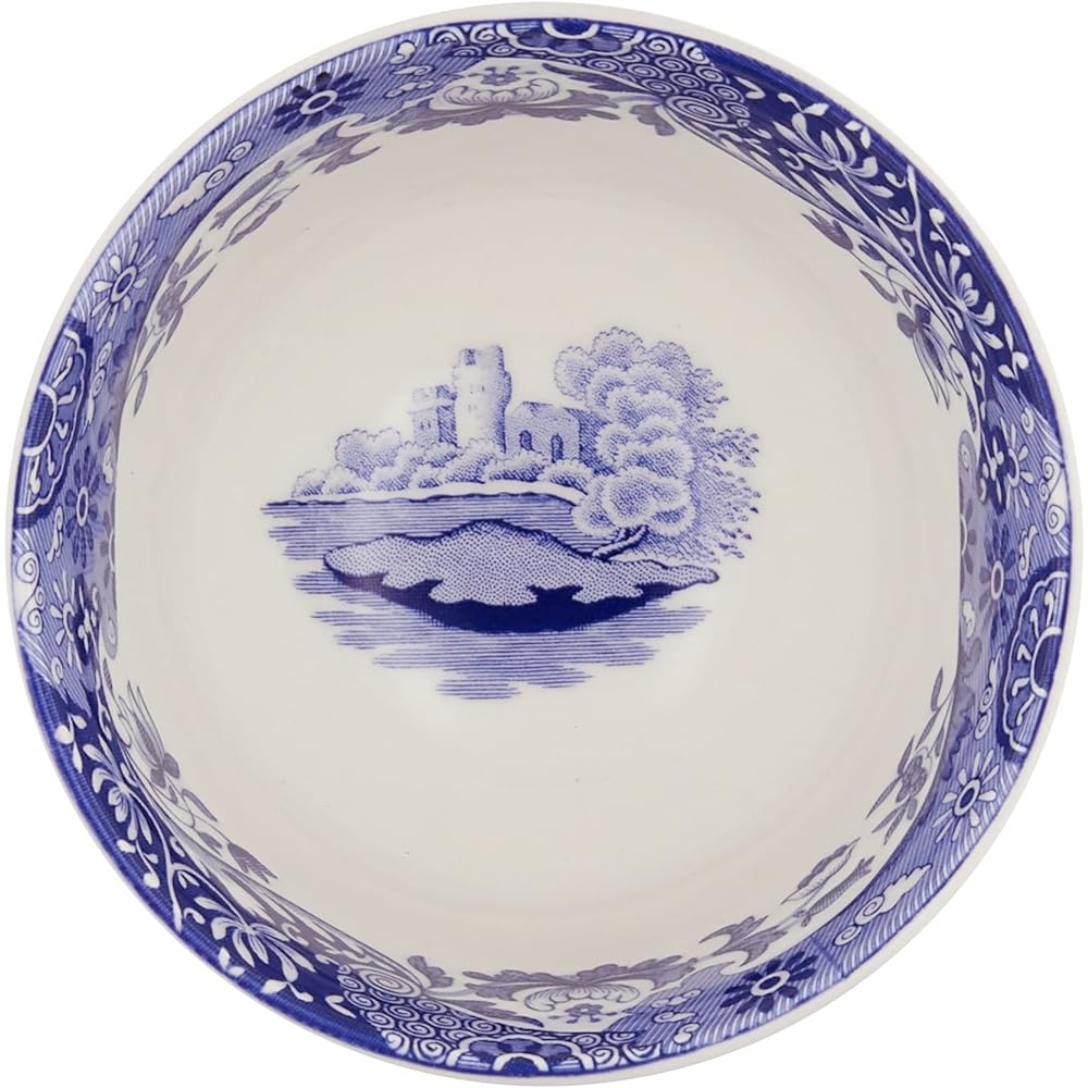 Spode Sugar Pot Blue 11cm Blue Italian 1630
