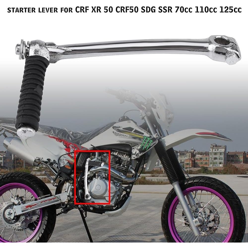 Motorcycle Start Lever Pit Bike Stainless Steel Kick Start Starter Lever for SSR SDG 70cc 110cc 125cc