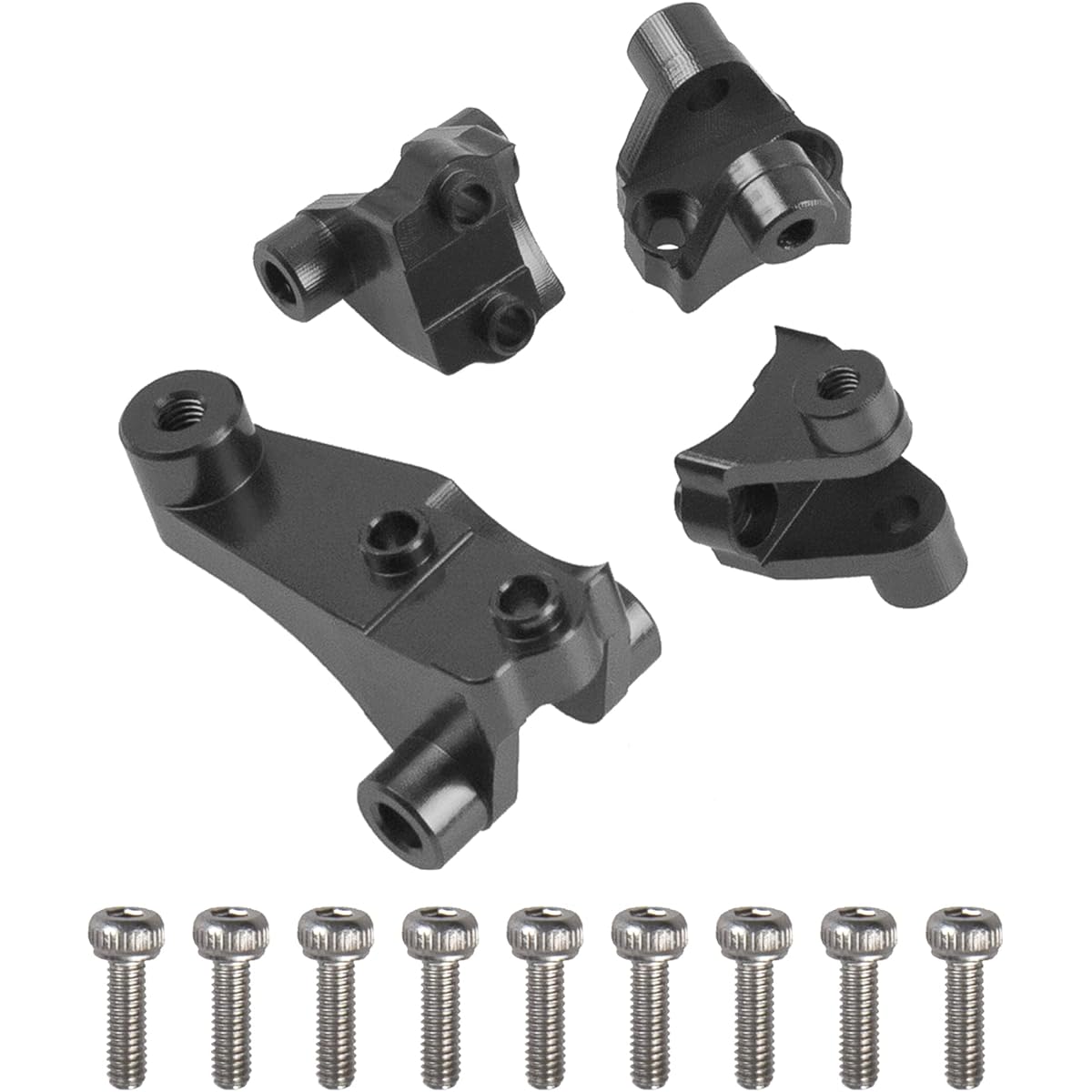Vgoohobby Aluminum Alloy Axle Mount Set Suspension Link Stand TRX-4 TRX-6 8227 1/10 RC Crawler Car Upgrade Parts (Titanium)
