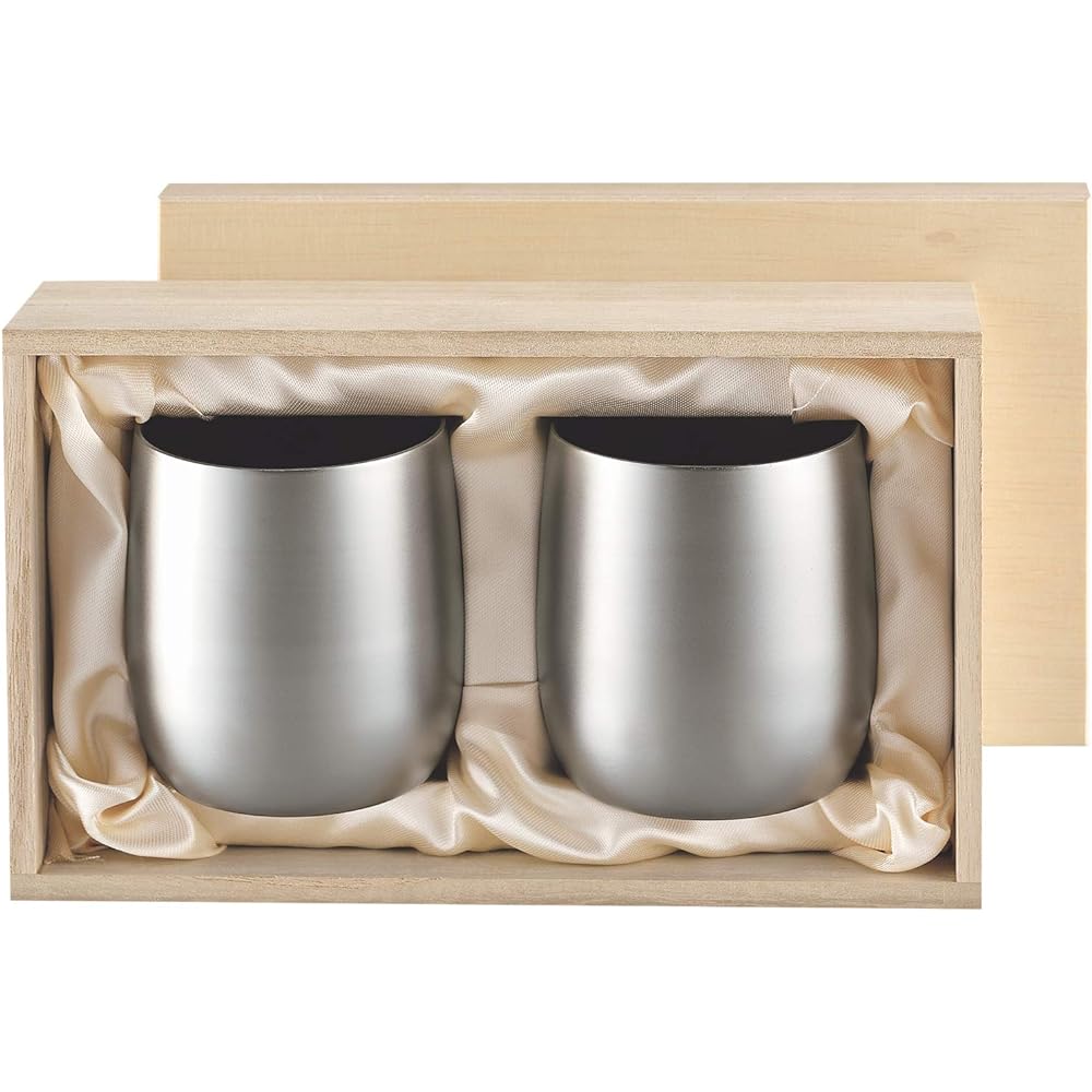 Nagao Tsubamesanjo Titanium Rocks Glass Double Structure 250ml Set of 2 Made in Japan TW-4