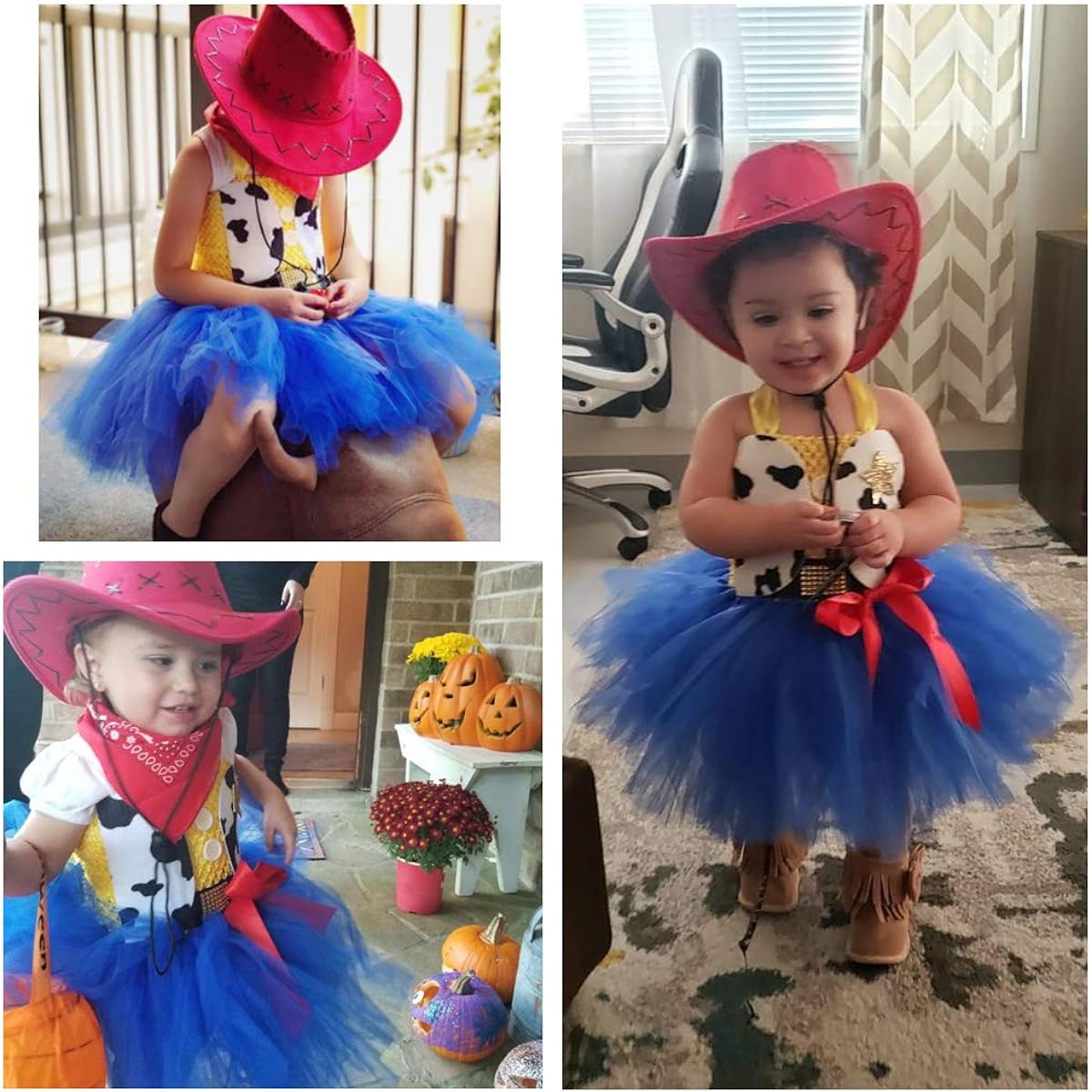 Tutu Dreams Cowgirl Costume for Girls 1-10 Years Old with Bandana and Cowboy Hat for Easter Birthday Party Dress Up Outfit