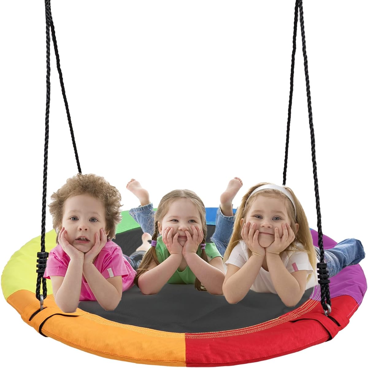 Tree Swing for Kids Outdoor 40" Flying Saucer Tree Swing Heavy Duty Round Swing 700lbs Capacity Waterproof 900D Oxford Fabric Tree Swing (6 Colors)