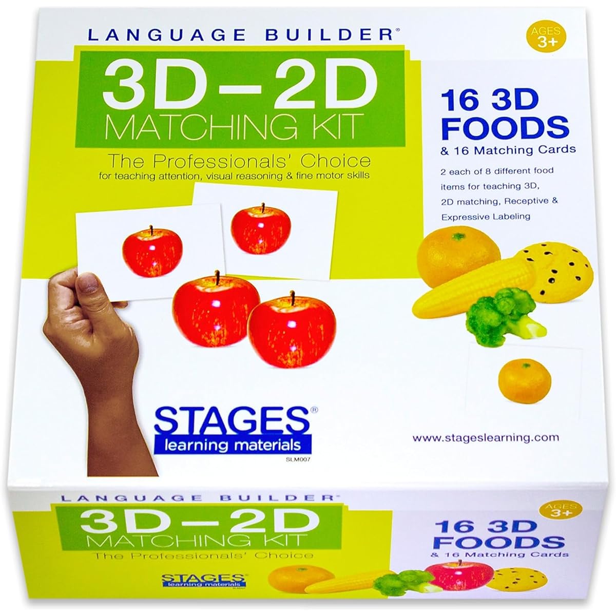 Stage Learning Language Builder 3D-2D Food Matching Kit for Autism Education & Aba Therapy Flashcards