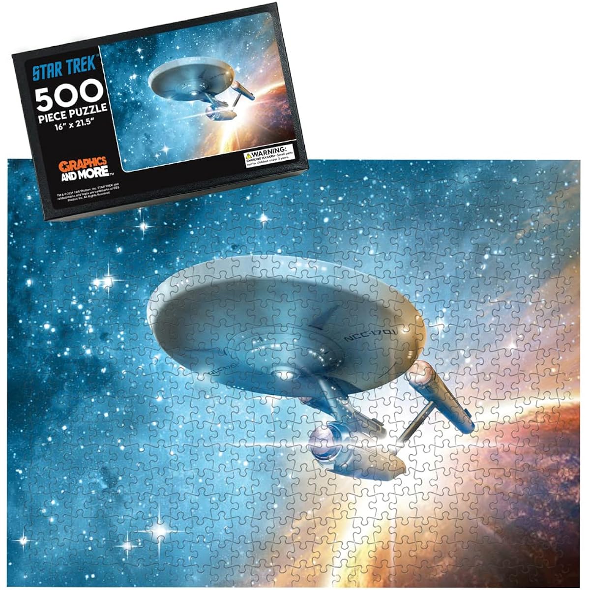 Star Trek: The Final Frontier 500 Piece Jigsaw Puzzle for Adults, 16"L x 21.5"W