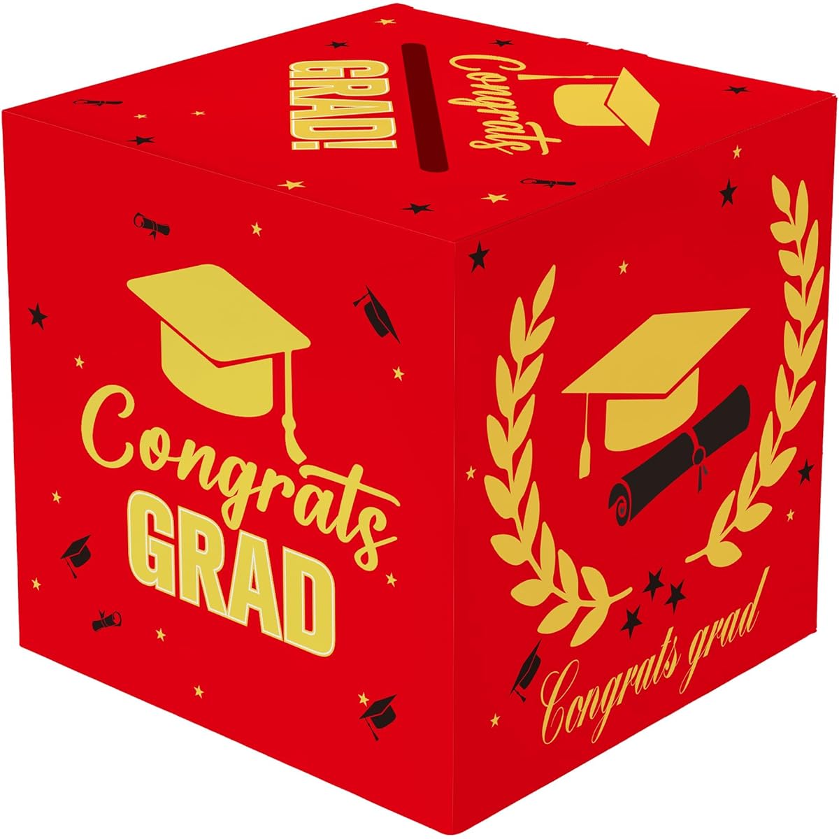 KQNBI Graduation Card Box Graduation Card Box for Graduation Party Favors Red