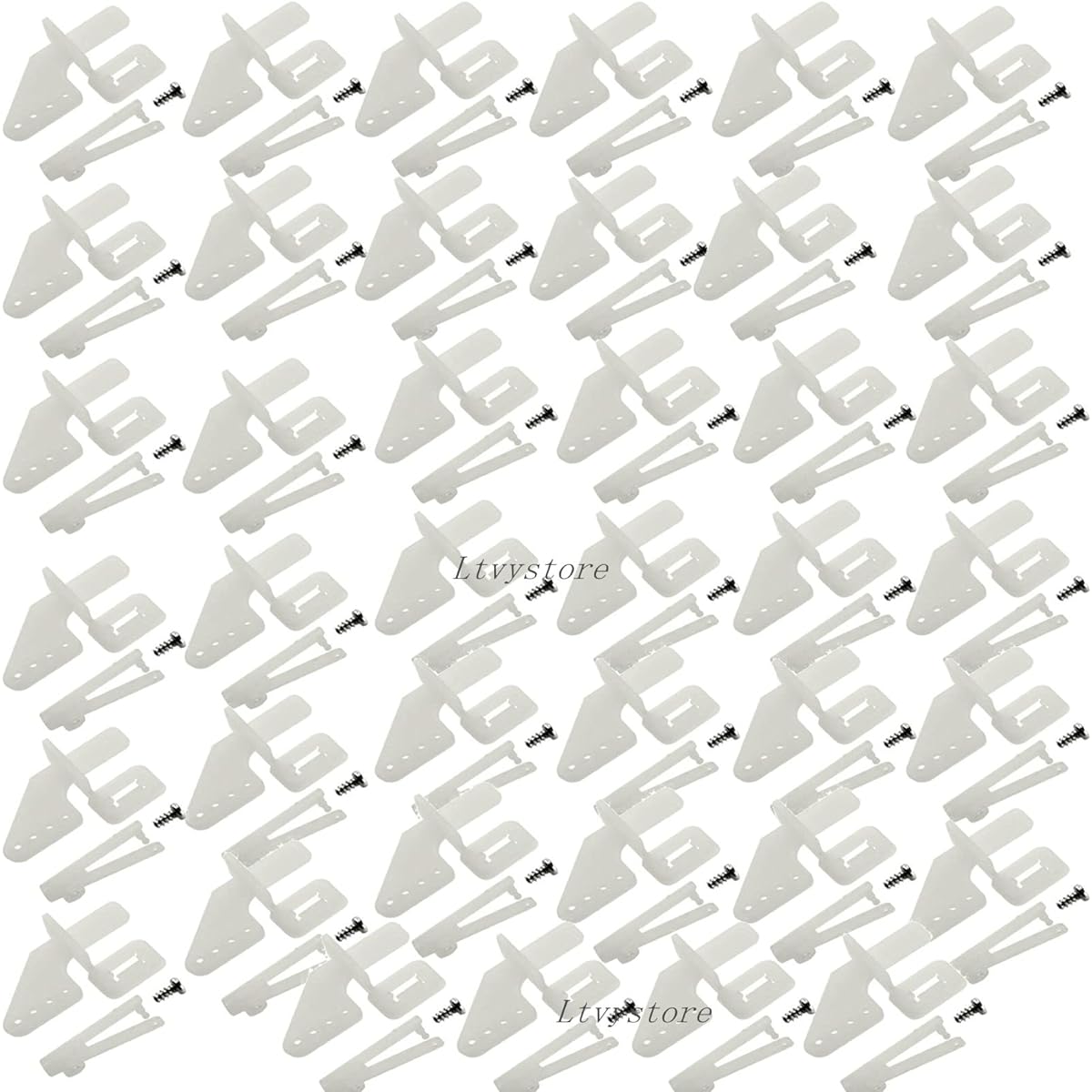 Ltvystore Nylon Control Horn 50 Sets 21x10mm Clevis Kit Compatible with RC Airplane Airplane Boat Replacement