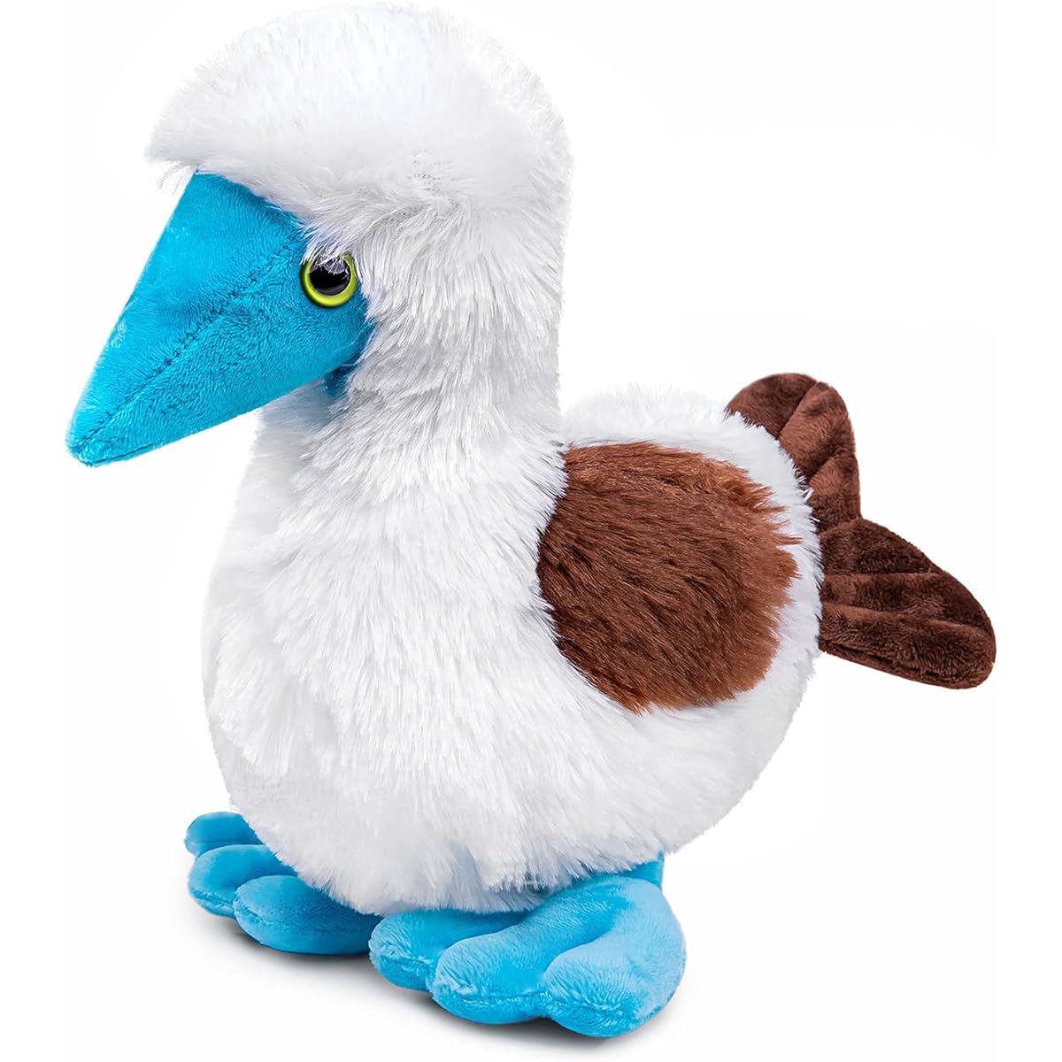 Little Heart Simulation Blue Footed Booby Plush Toy 10.65 Inch Super Soft Cute Blue Footed Booby Stuffed Animal Fun Kids Gift Home Decor