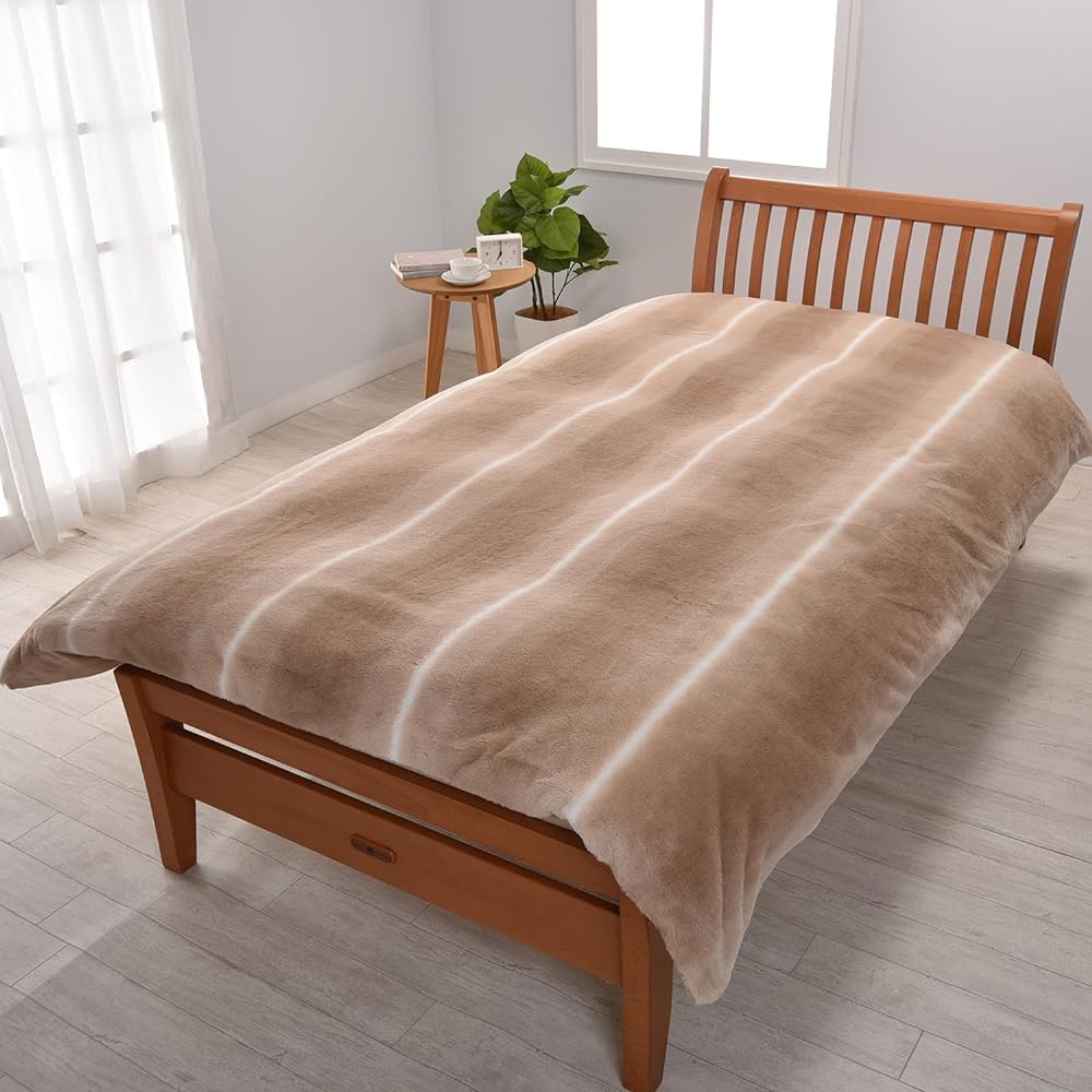 nishikawa [Nishikawa] Warm Duvet Cover, Single, Washable, Soft Blanket Fabric, Warm Flannel Material, Smooth Rabbit Fur Touch, Beige PI02760554300