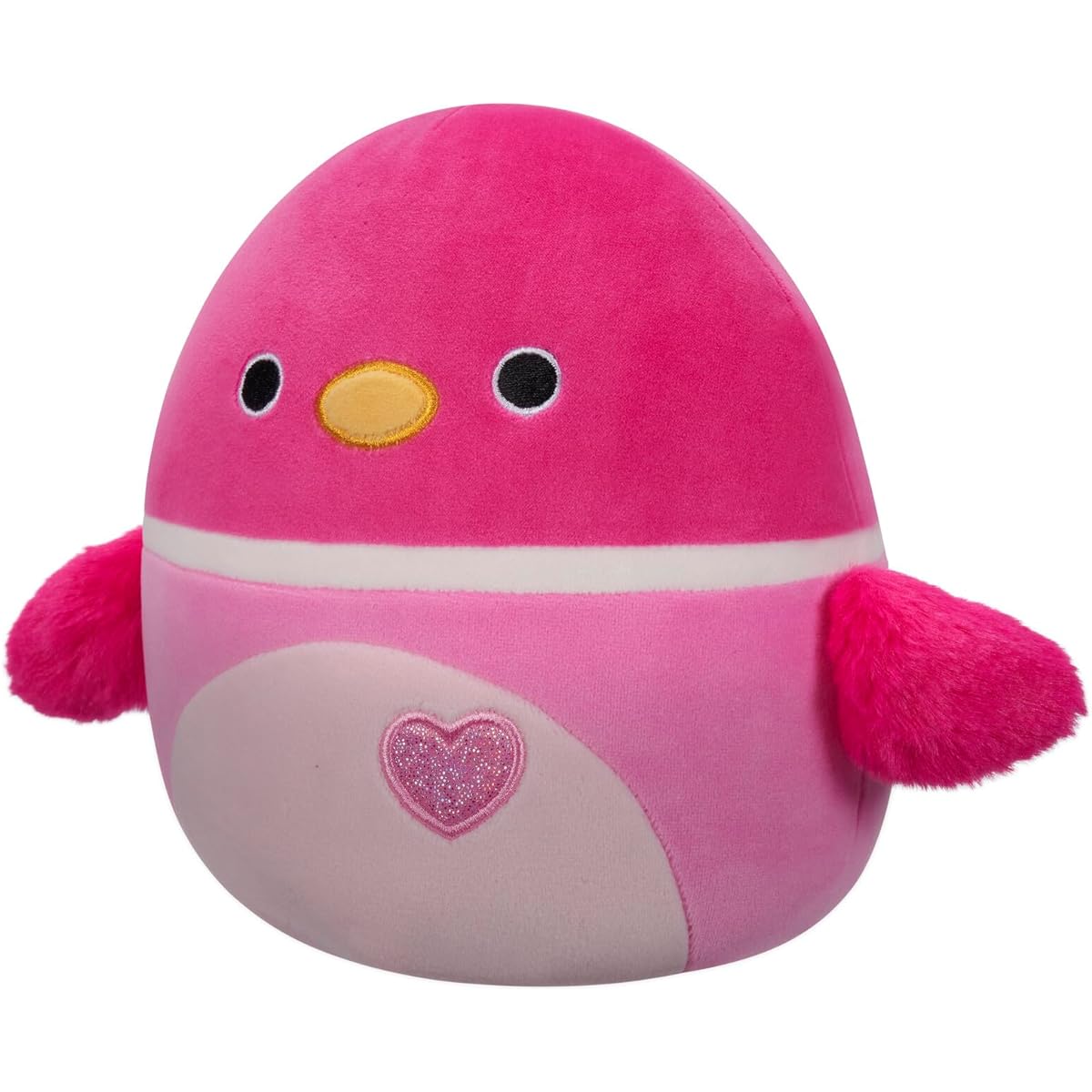 Squishmallows Original 8" Della Pink Mallard Duck with Candy Heart Berries Official Jazzware Plush Toy