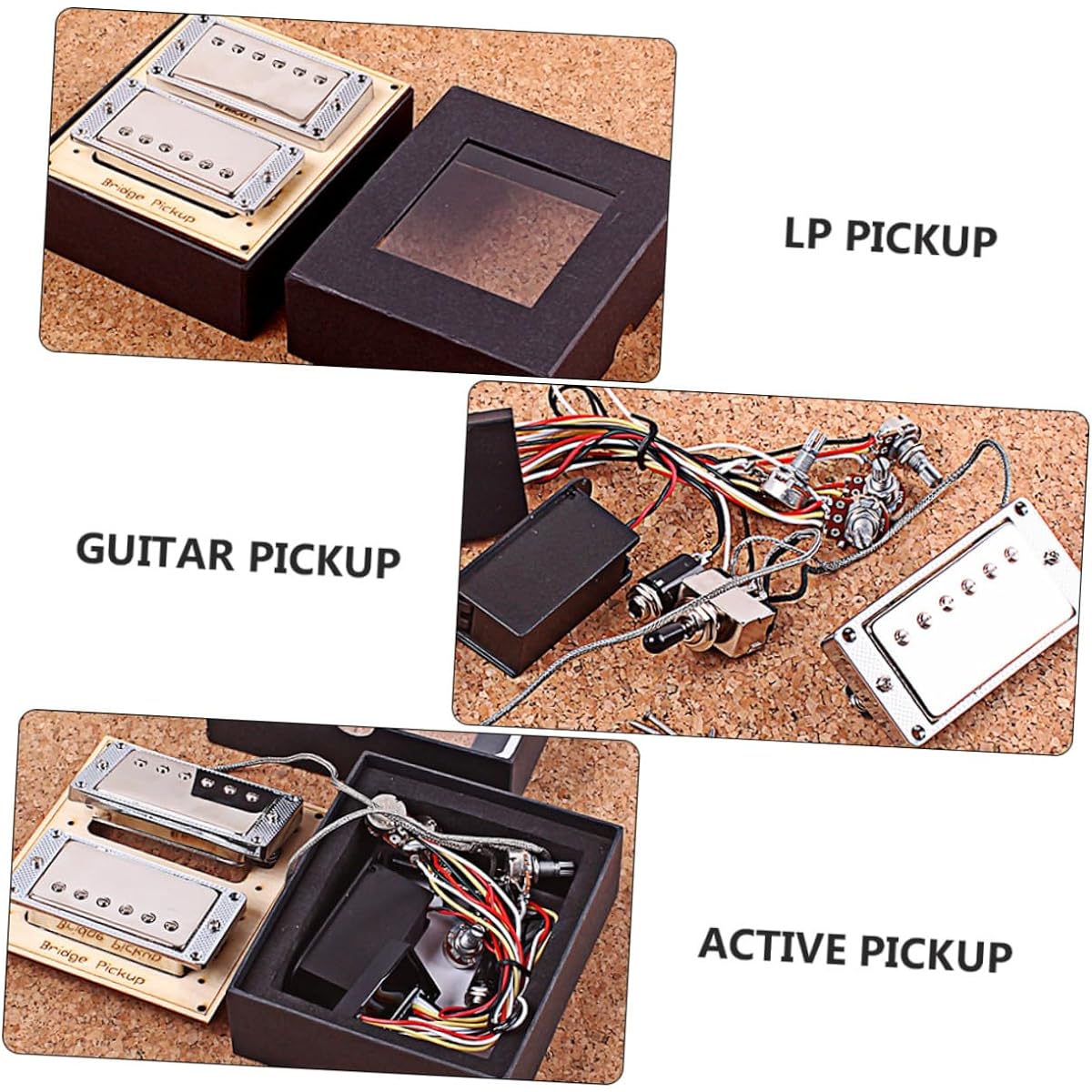 SWOOMEY 1 Set Select Single Coil Pickup Humbucker Neck Pick Guitar Bass Guitar Active Pickup Double Coil Accessories Metal