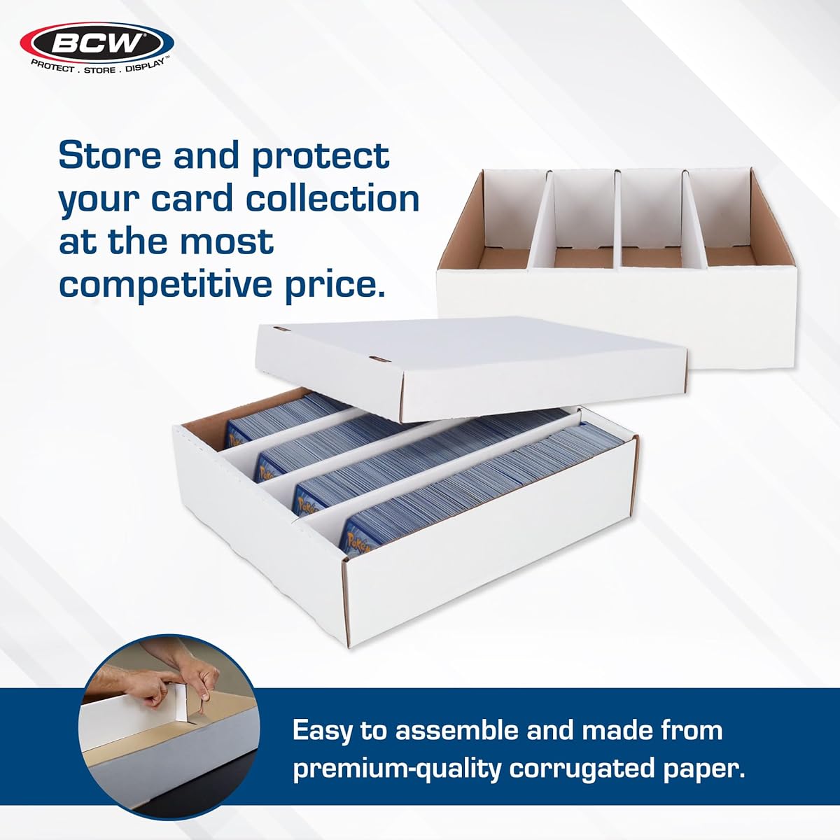 BCW 5ct Monster Box Trading Card Storage Box | Holds 3200 Cards | Sports Card Storage Box Trading Card Box BCW Card Storage Box | Premium Cardboard Storage Box for Magic Pokemon Sports Cards