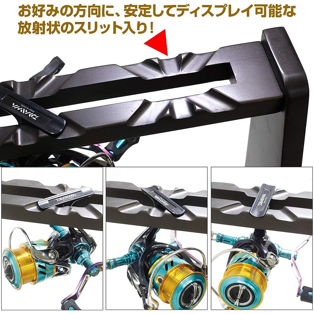 [DRESS] Reel Display Stand Spinning Reel Reel Holder Reel Drying Viewing Storage, Black Size (when completed): Width 600mm x Height 450mm x Depth 140mm