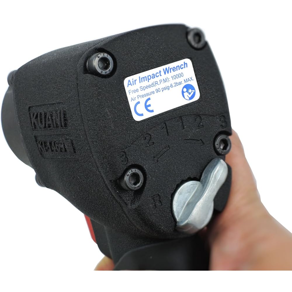 KUANI Air Impact Wrench 12.7 Square Total Length: Approx. 120mm Maximum Torque: 678Nm Mini & High Power KI-1469-NR