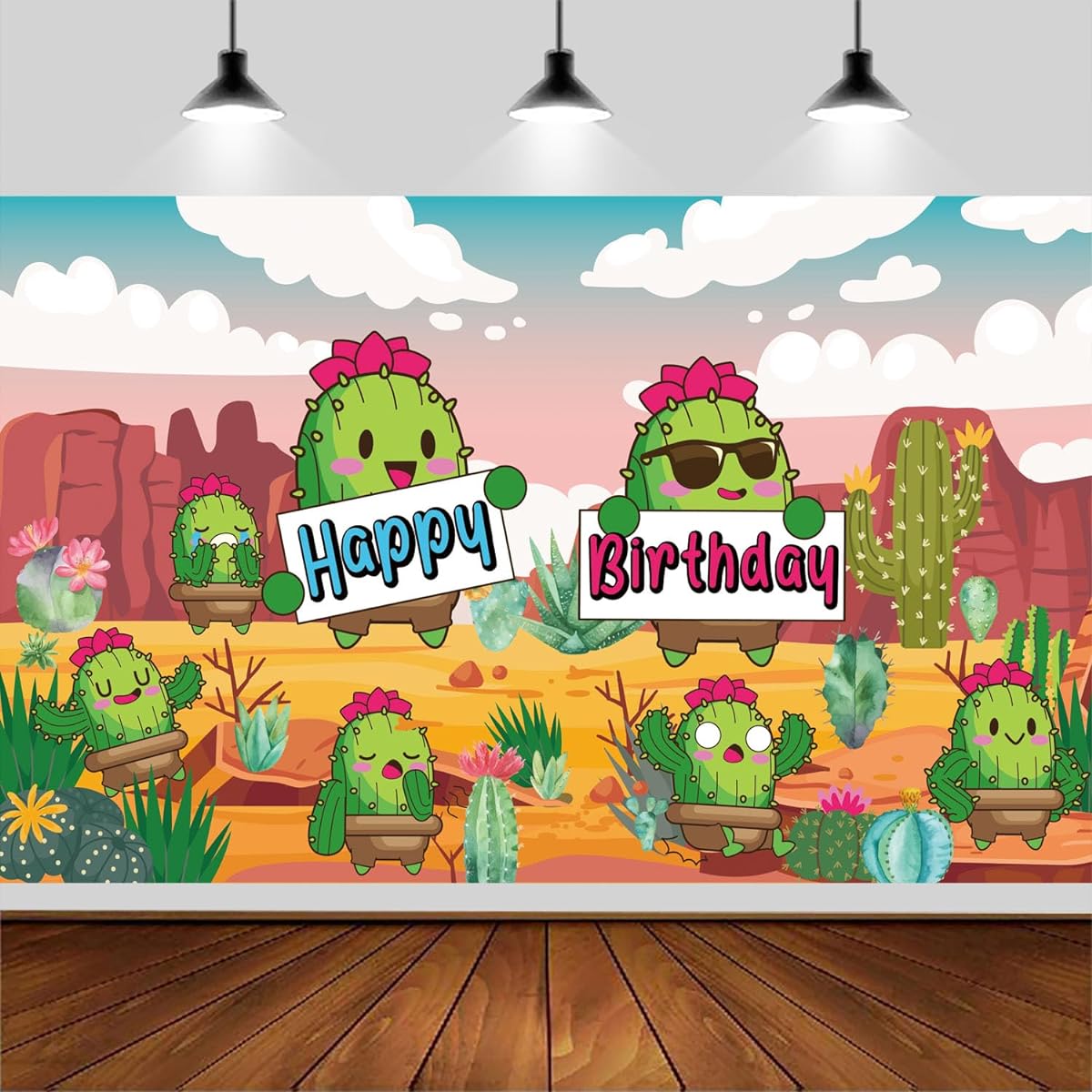 Mexican Party Backdrop 6x3.6ft Mexican Fiesta Happy Birthday Background Kids Theme Baby Shower 1st Birthday Party Supplies Photo Booth Props for Indoor Outdoor Decoration