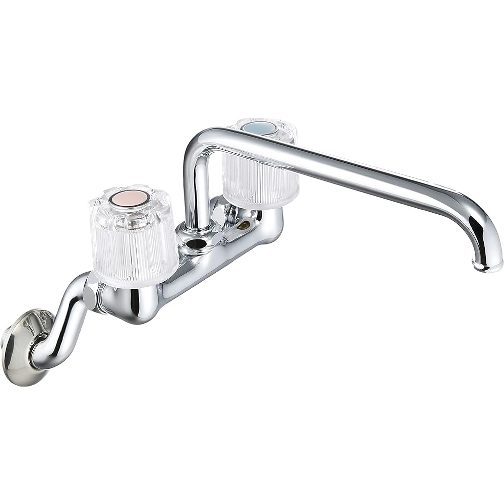 SANEI Kitchen Two-Valve Mixer Faucet Handle Type Upward Wall Mounted CK211-13