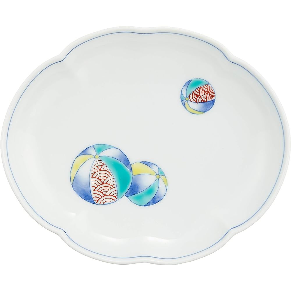 Arita ware, Kazan kiln, balloon, wooden shell, set of plates, 52636