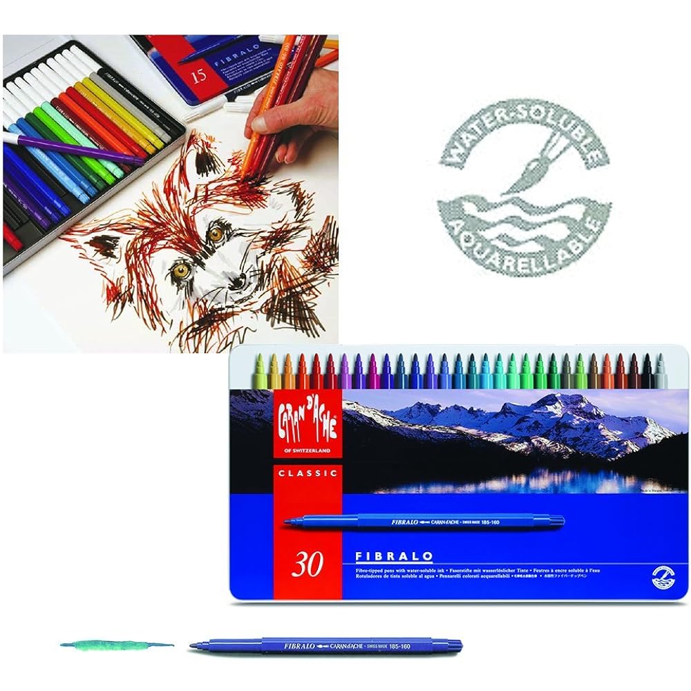 Caran d'Ache Fibralo Fiber Tipped Pens Set/30