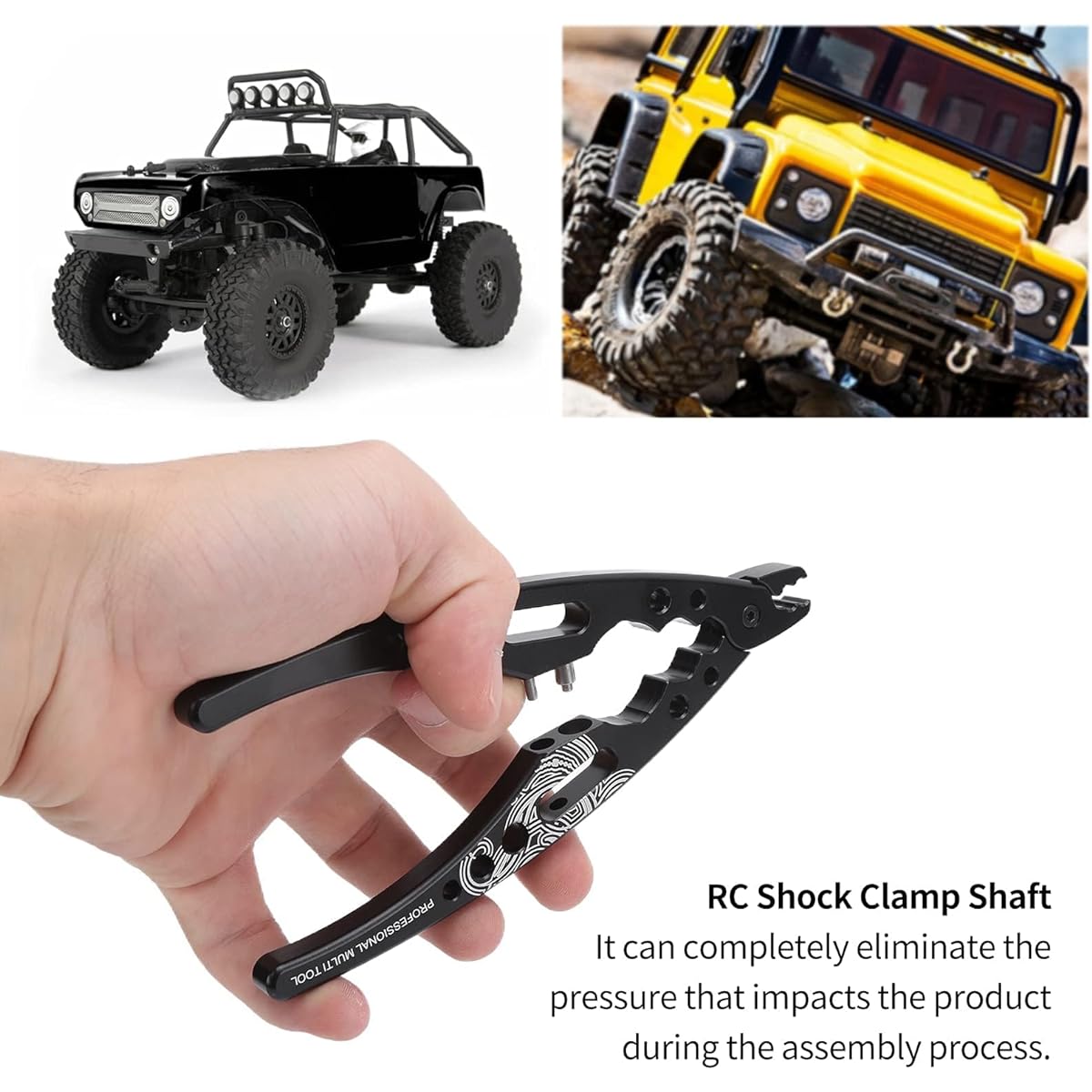 RC Shock Pliers RC Car Aluminum Alloy RC Shock Clamp Shaft Assembly Disassembly Tool for 1/8 1/24 RC Car