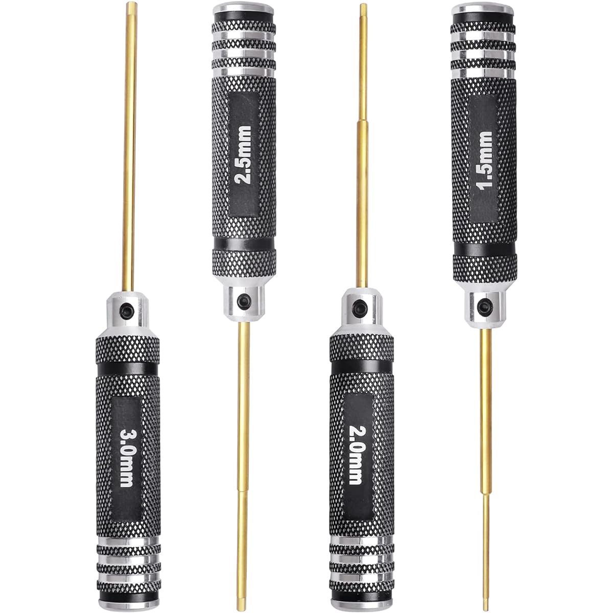 HobbyPark RC Hex Driver Set, 1.5mm 2.0mm 2.5mm 3.0mm Small Hex Wrench and Extended 17mm Wheel Wrench RC Car Repair Tools for Traxxas Arrma Axial Models