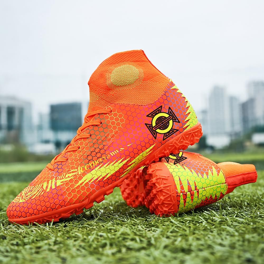 [SUEGMO] Soccer Shoes, Training Shoes, Soccer Spikes, Futsal Shoes, Junior Soccer Shoes, Fashion, Lightweight, Unisex