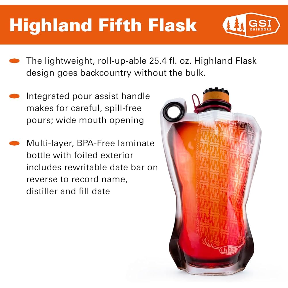 GSI OUTDOORS HIGHLAND FIFTH FLASK