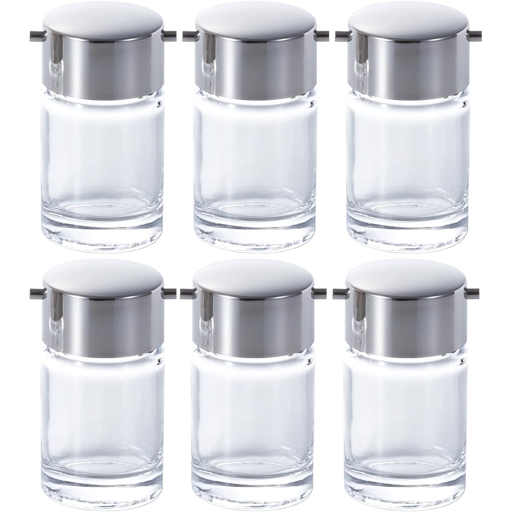 Adelia Seasoning Container Round 70ml Round Vinegar Container 6 Pieces Made in Japan F-49293