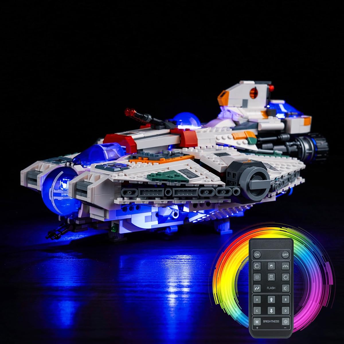 BrickBling LED Light Kit for Lego Ghost & Phantom II (No Model) Remote Controlled Velion Lighting Compatible with Lego 75357